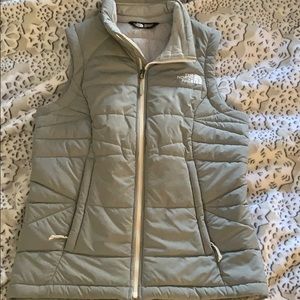 Grey North Face vest... super cute for a chill day
